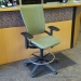 Allsteel Sum Olive High Back Drafting Chair, Foot Rail, Arms
